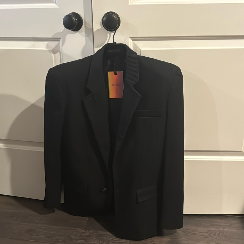 Oversized blazer with shoulder pads
